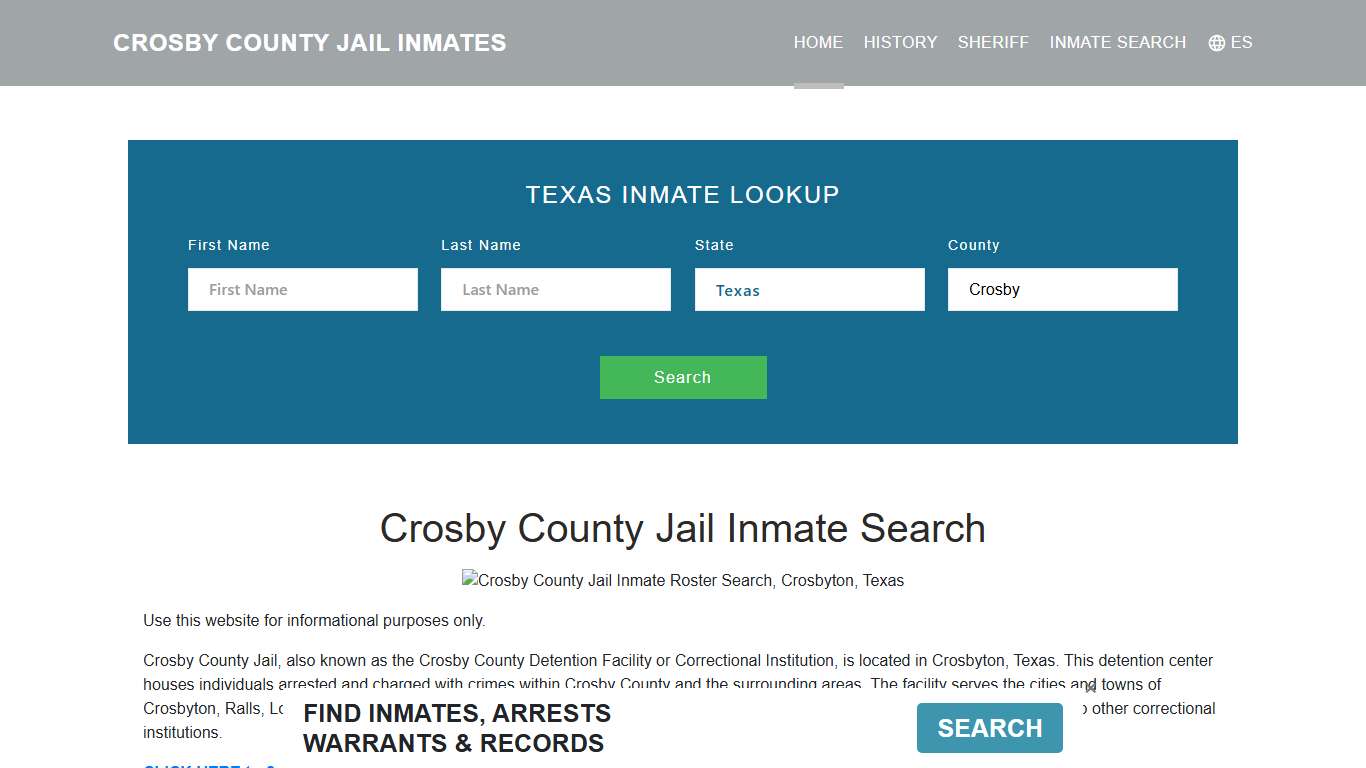 Crosby County Jail Inmate Roster Lookup, Crosbyton, TX